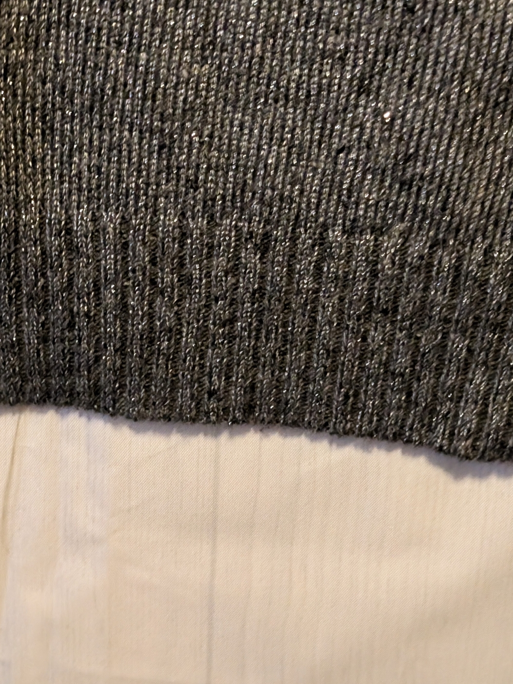 Charcoal Marled Cowl Neck Sweater Size Petite Large - Picture 7 of 13